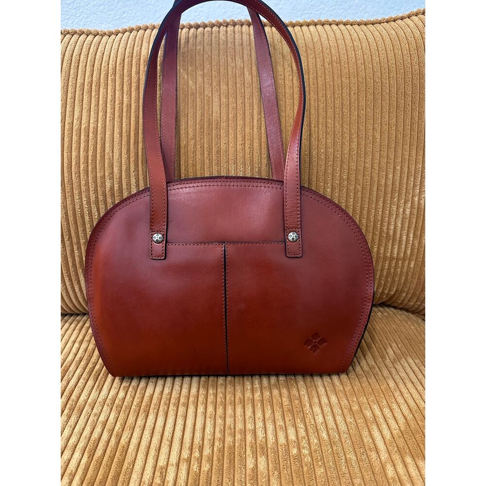 Patricia Nash Miranda Round Leather Tooled Floral Tassel Handbag Cinnamon - Picture 2 of 8